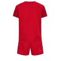 Koszulka piłkarska Dania Strój Domowy dla dzieci MŚ 2022 tanio Krótki Rękaw (+ Krótkie spodenki)
